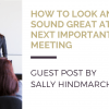 HOW TO LOOK AND SOUND GREAT AT YOUR NEXT IMPORTANT MEETING