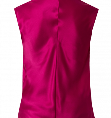 Back view of pink silk camisole